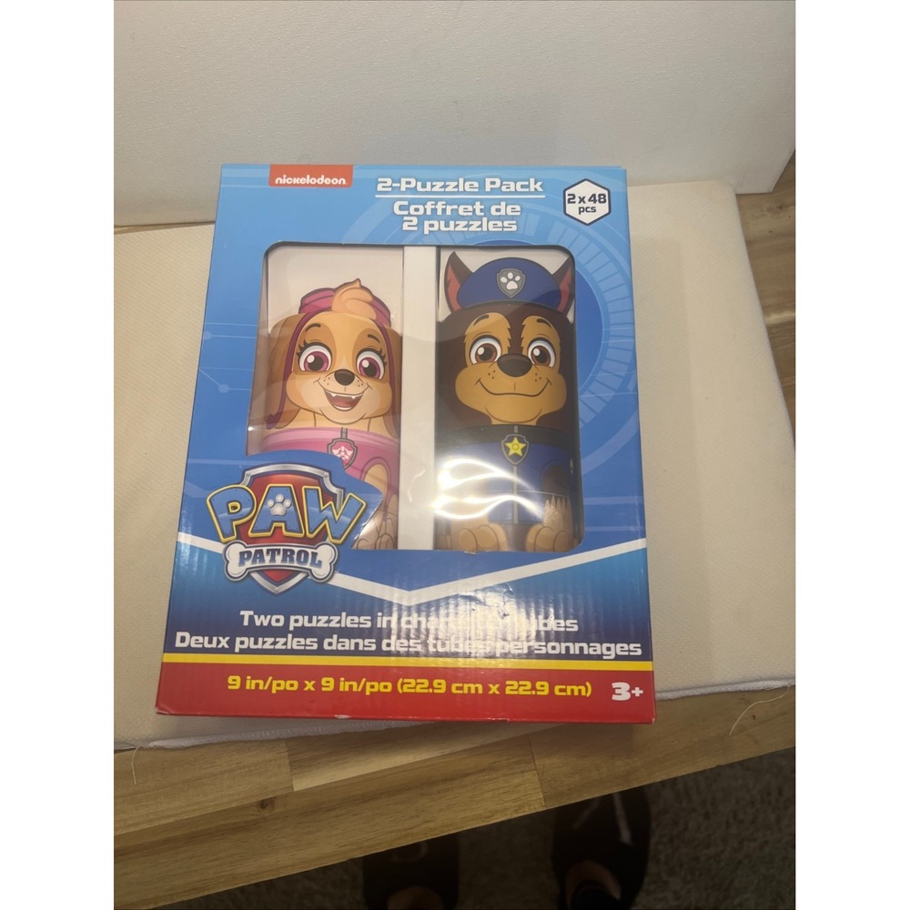 Nickelodeon PAW Patrol 2 Pack of Puzzles in Characte tubes 9x9 inches or 22.9cm